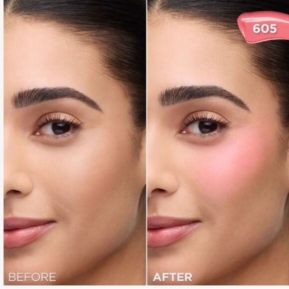 🦋5/$25 LOREAL 605 DEWY BRIGHT PINK LUMI LE LIQUID BLUSH NEW FULLSZ - Picture 4 of 5